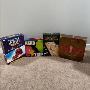 Board Game Lot: Murder Mystery Party, Head Trip, Mancala, Box One